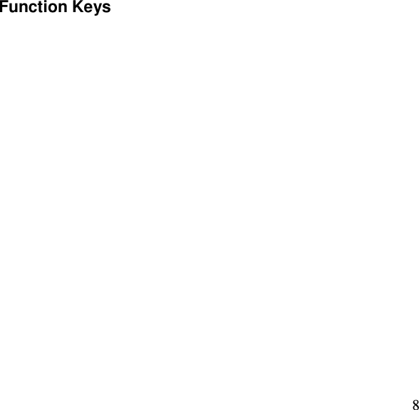  8Function Keys   