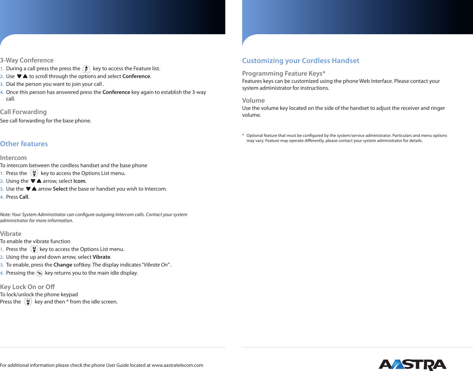 Page 4 of 4 - Aastra Aastra-6757I-Ct-Users-Manual- 6730i_6731i_qrg_en_0509  Aastra-6757i-ct-users-manual