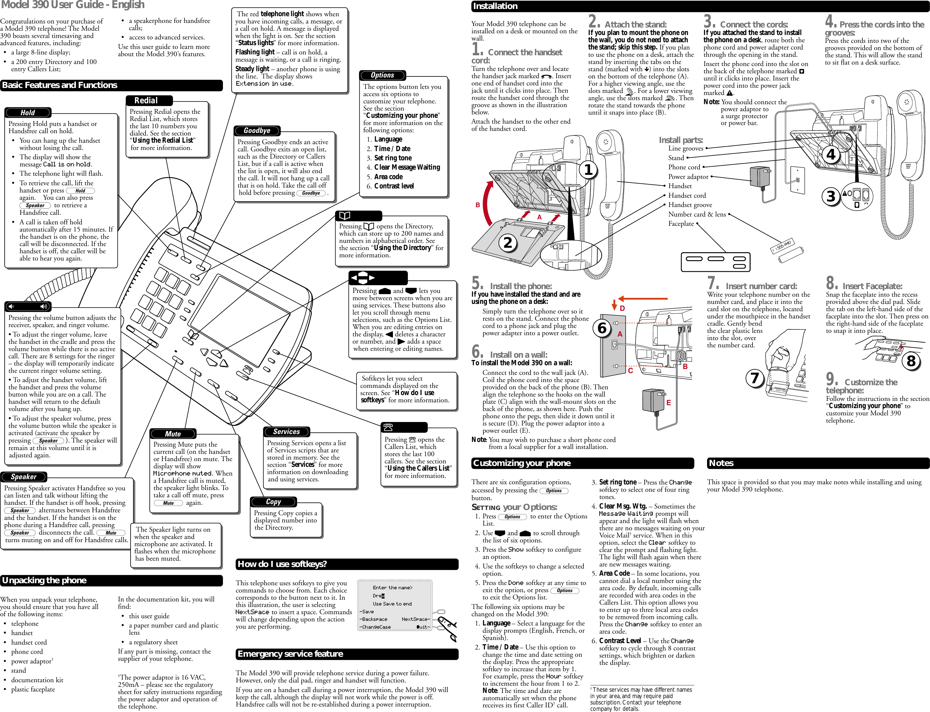 Page 1 of 2 - Aastra Aastra-Powertouch-390-Users-Manual- P0903258 03 E UG  Aastra-powertouch-390-users-manual