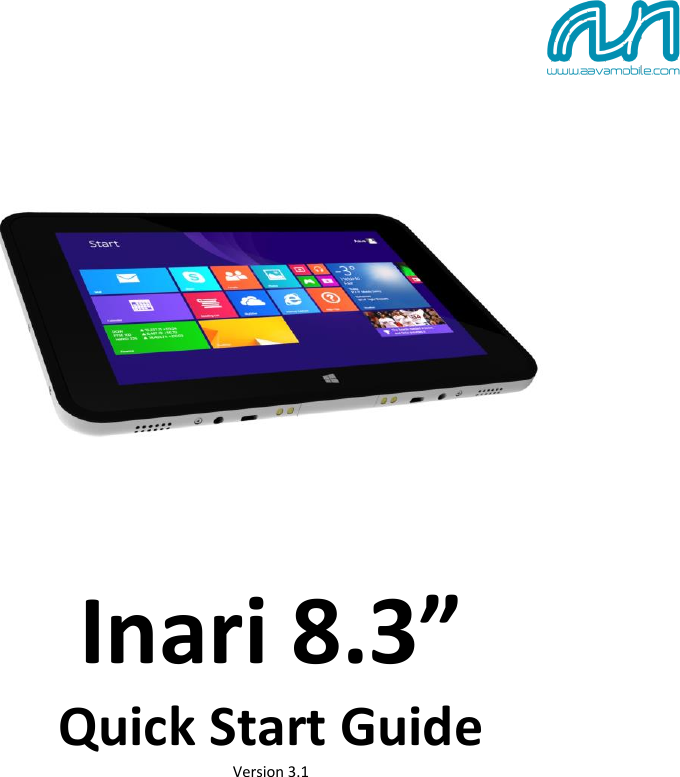      Inari 8.3” Quick Start Guide Version 3.1   