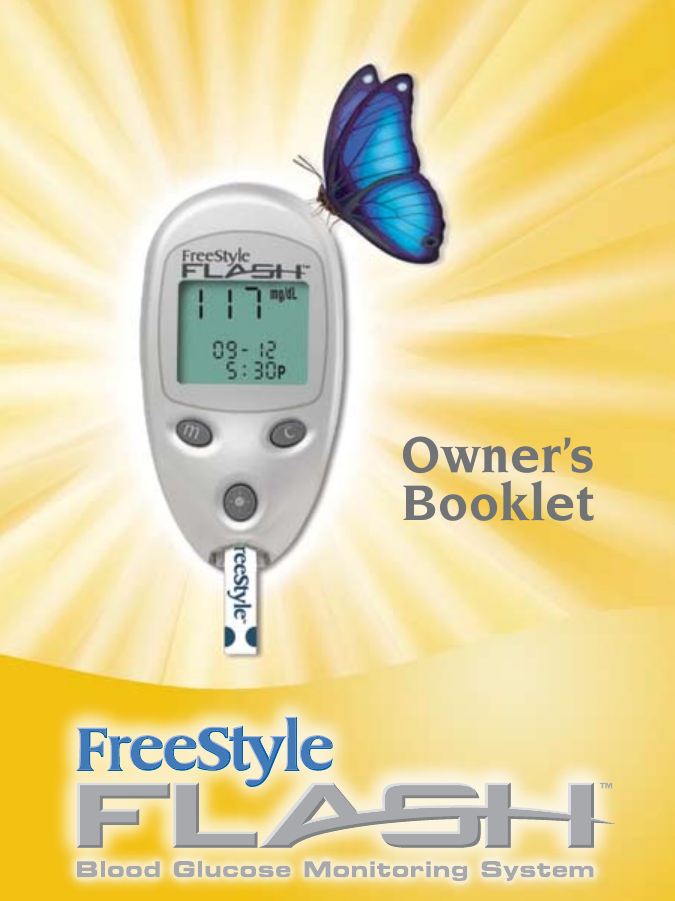 Abbott Diabetes Care Freestyle Flash Blood Glucose Monitor Users Manual