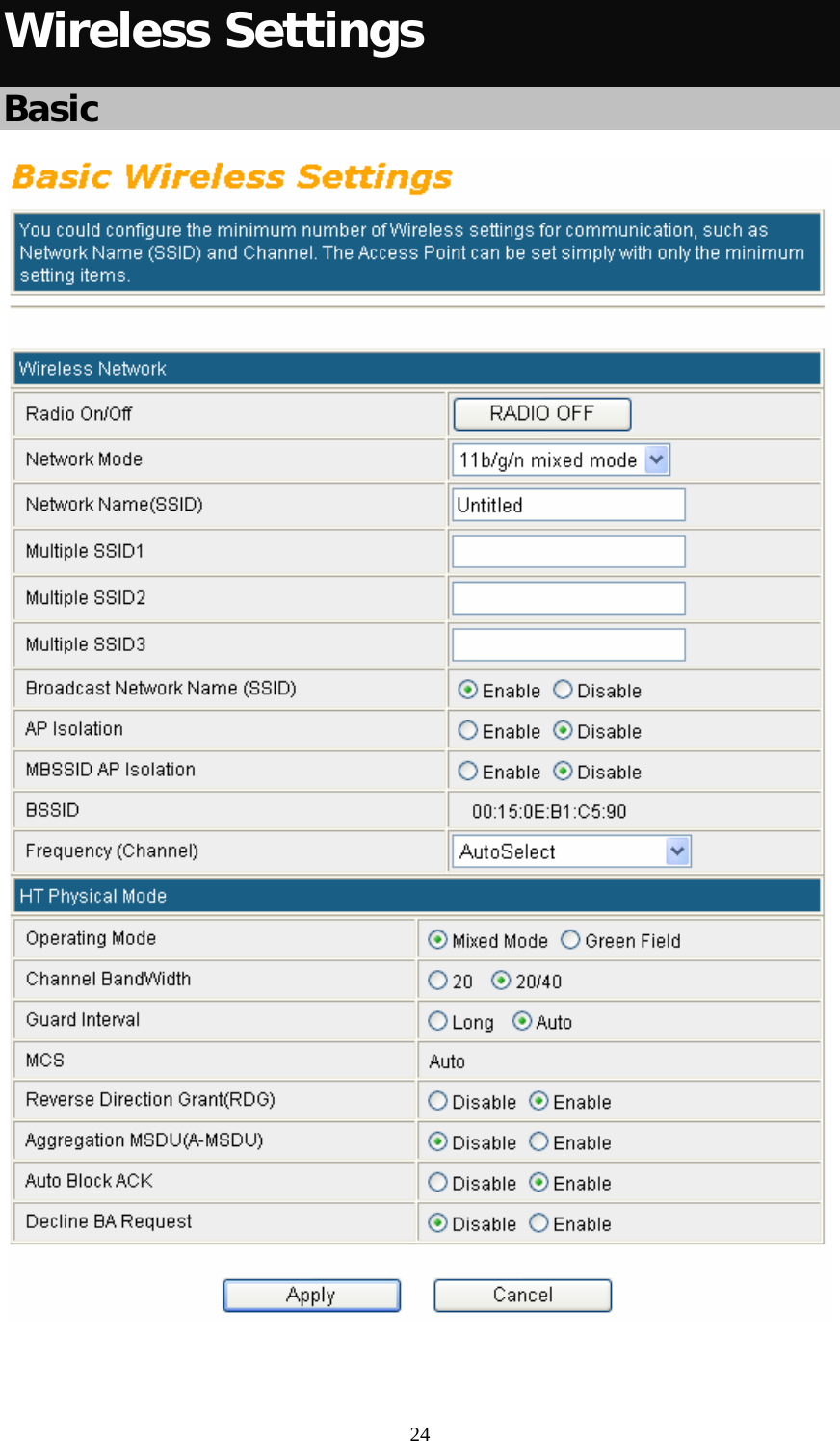   24Wireless Settings Basic    