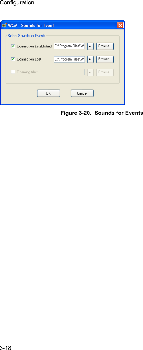 Configuration3-18Figure 3-20.  Sounds for Events