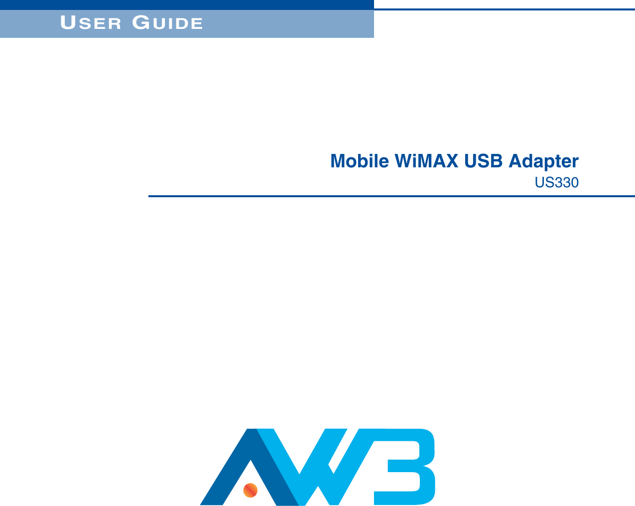 USER GUIDEMobile WiMAX USB AdapterUS330