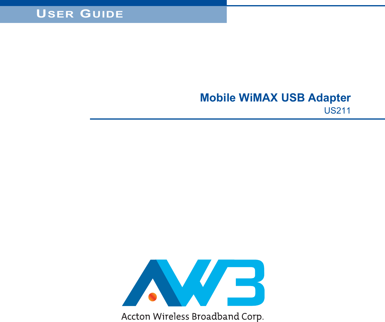 USER GUIDEMobile WiMAX USB AdapterUS211