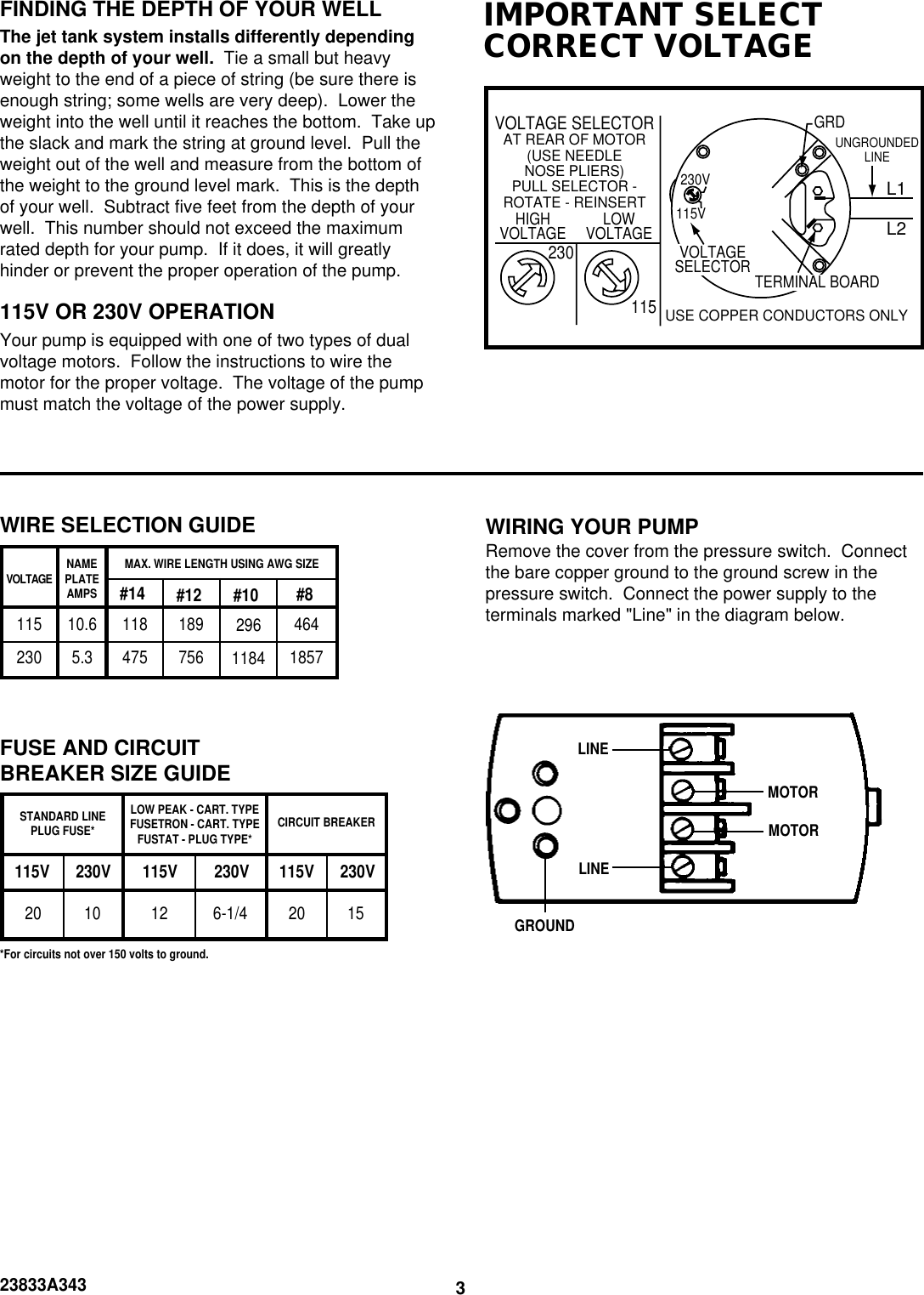 Page 3 of 10 - Ace-Hardware Ace-Hardware-Jet-Tank-System-R-30-T7-Users-Manual- 23833A343 R30-T7  Ace-hardware-jet-tank-system-r-30-t7-users-manual