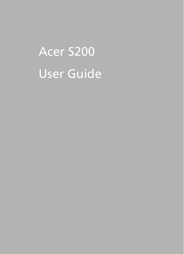 1Acer S200User Guide