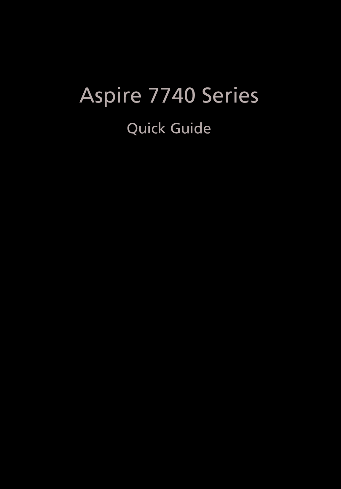 Page 1 of 12 - Acer Acer-Aspire-7740-Series-Users-Manual- JV71_CP_AS7740_QG  Acer-aspire-7740-series-users-manual