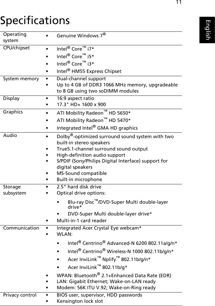 Page 11 of 12 - Acer Acer-Aspire-7740-Series-Users-Manual- JV71_CP_AS7740_QG  Acer-aspire-7740-series-users-manual