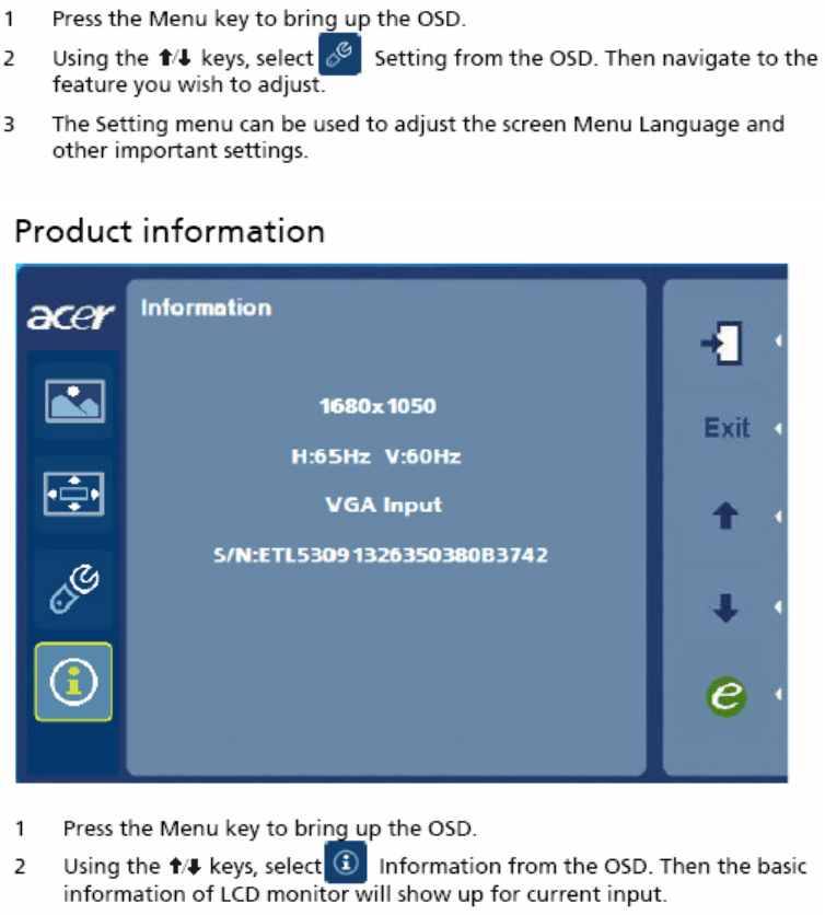 acer x191w monitor driver