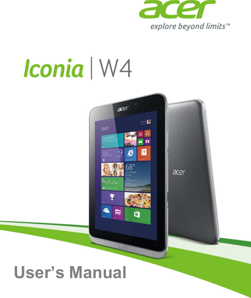 Acer Iconia W4 Operating Instructions Icw4 1 W4 0 Cheetah 3 Um Date En