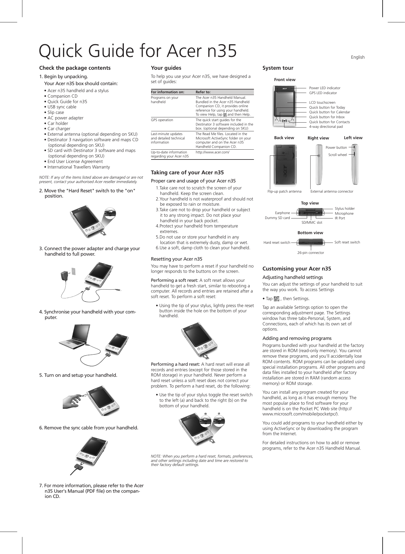 Acer n35 manual