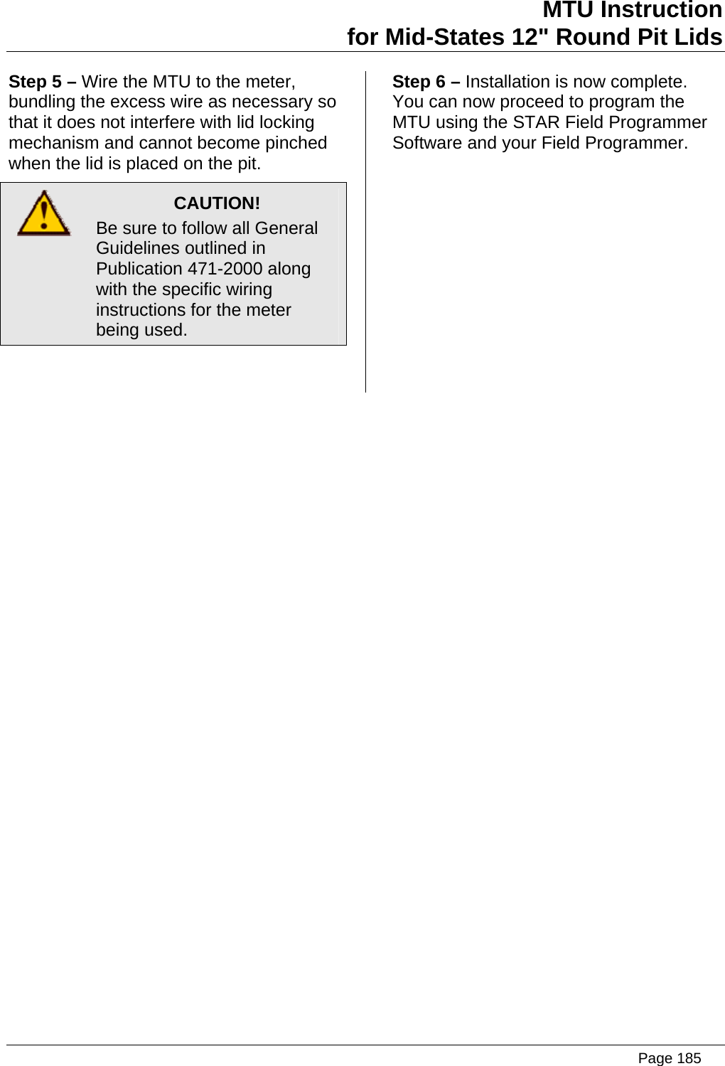 Page 185 of Aclara Technologies 09015 Transmitter for Meter Reading User Manual users manual