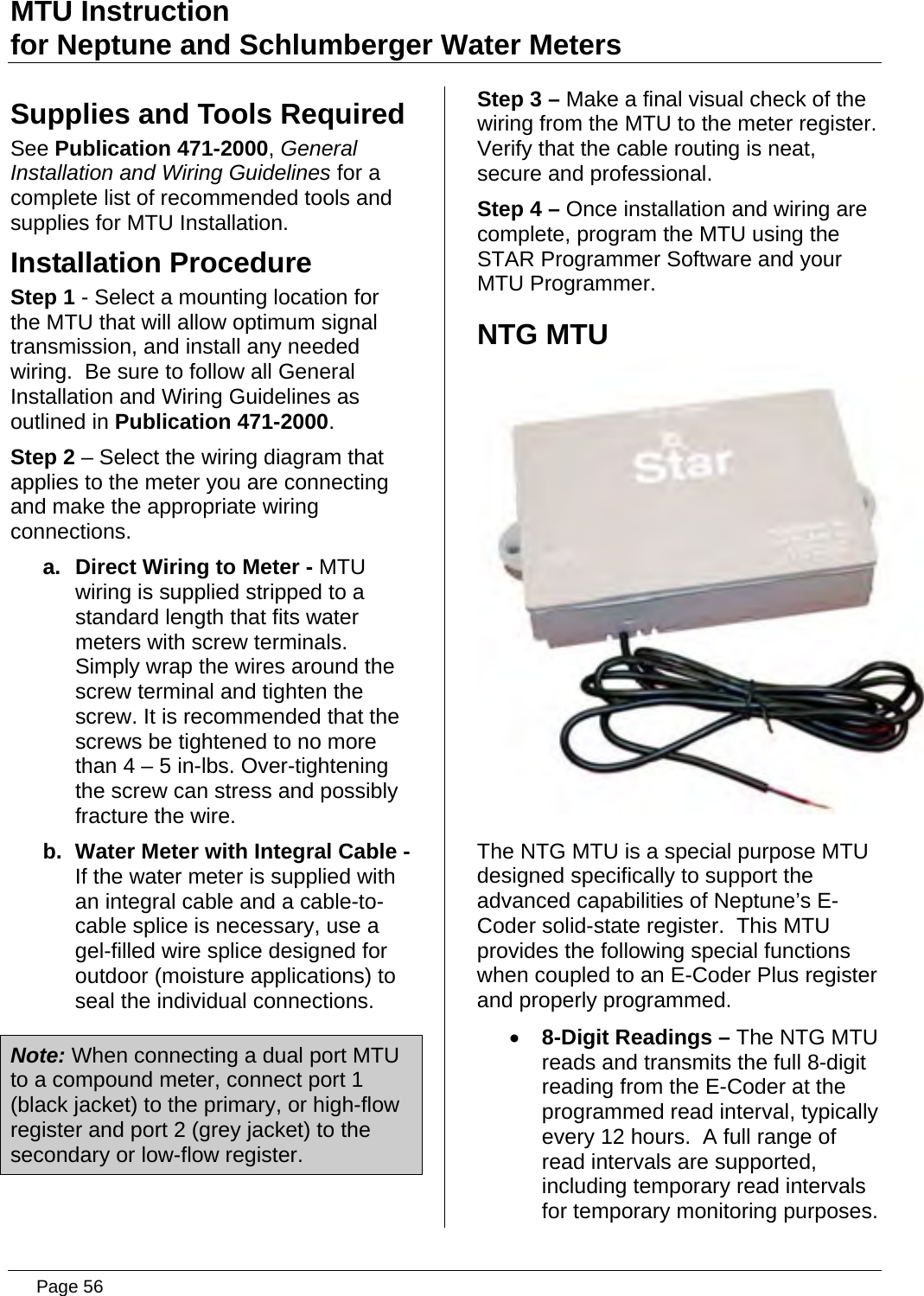 Page 56 of Aclara Technologies 09015 Transmitter for Meter Reading User Manual users manual
