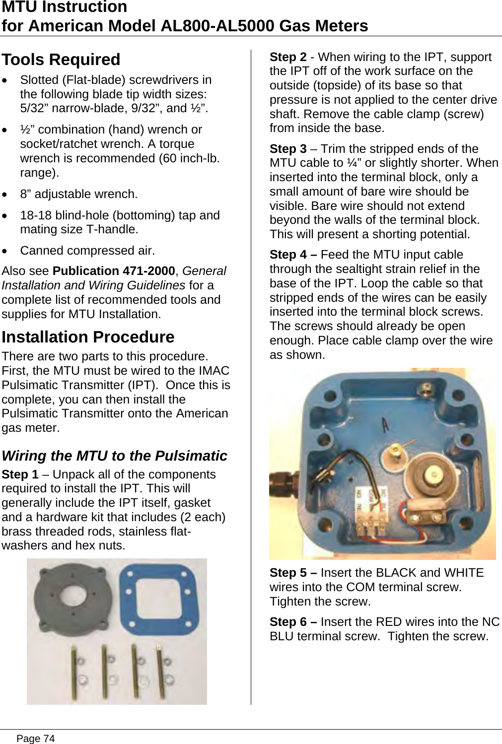 Page 74 of Aclara Technologies 09015 Transmitter for Meter Reading User Manual users manual