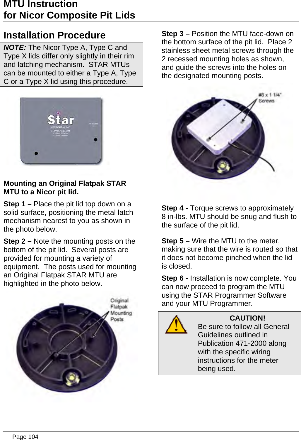 Page 104 of Aclara Technologies 11583-2 TRANSMITTER FOR METER READING User Manual