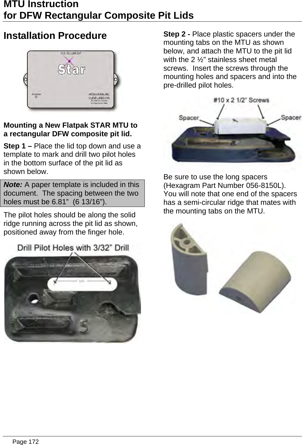 Page 172 of Aclara Technologies 11583-2 TRANSMITTER FOR METER READING User Manual