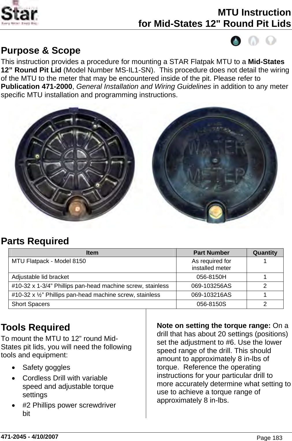 Page 183 of Aclara Technologies 11583-2 TRANSMITTER FOR METER READING User Manual