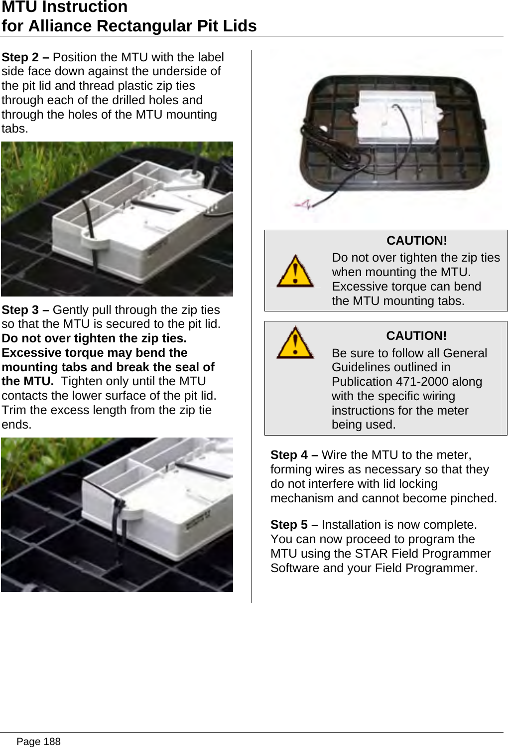 Page 188 of Aclara Technologies 11583-2 TRANSMITTER FOR METER READING User Manual