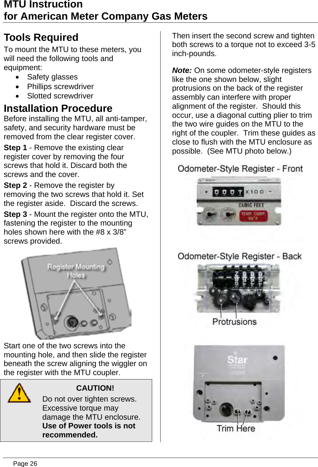 Page 26 of Aclara Technologies 11583-2 TRANSMITTER FOR METER READING User Manual