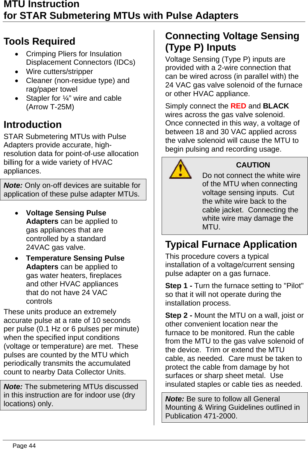 Page 44 of Aclara Technologies 11583-2 TRANSMITTER FOR METER READING User Manual