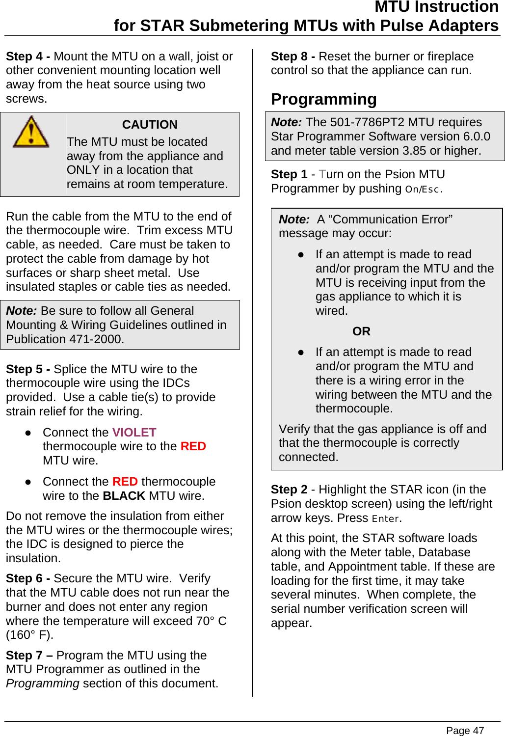 Page 47 of Aclara Technologies 11583-2 TRANSMITTER FOR METER READING User Manual