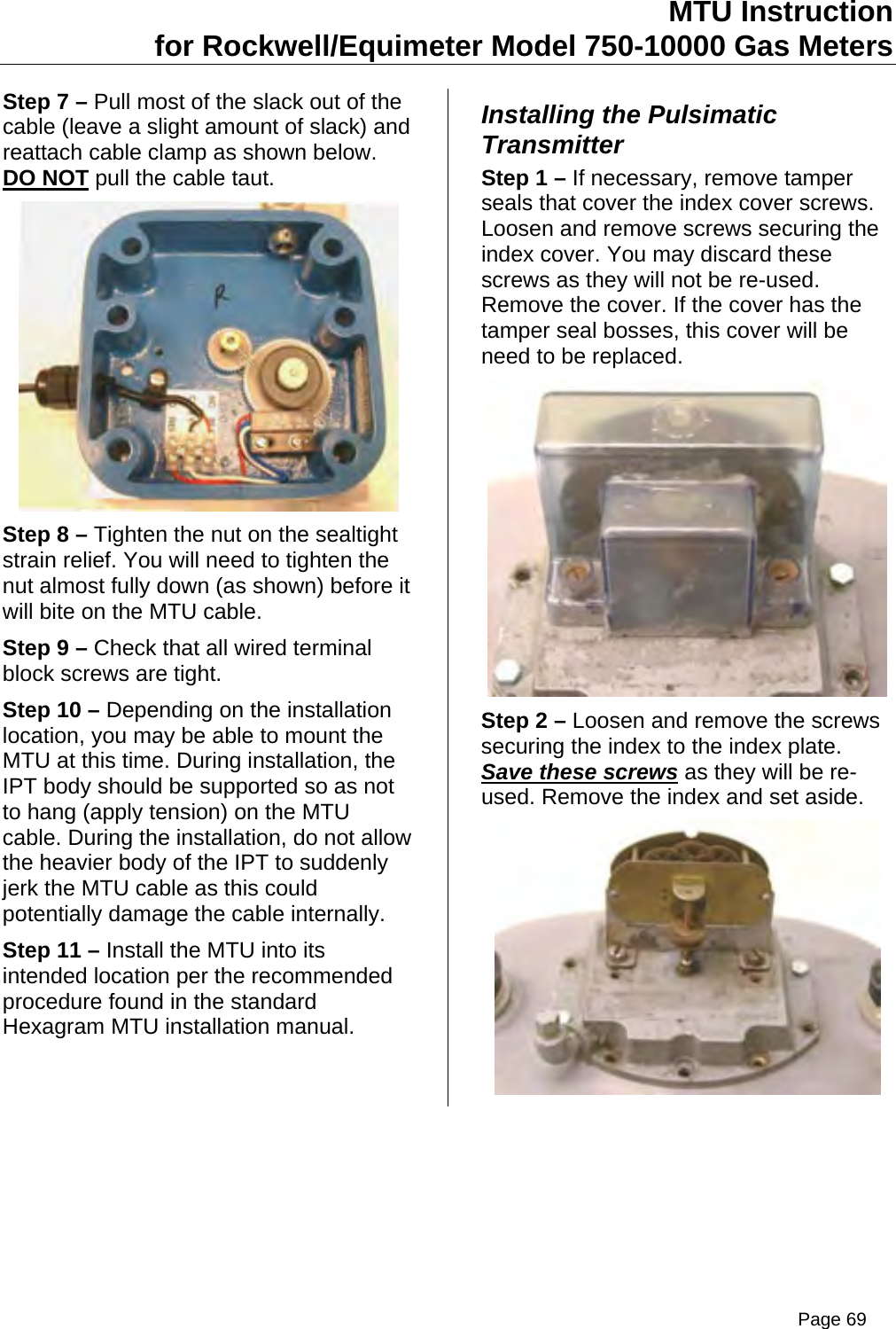 Page 69 of Aclara Technologies 11583-2 TRANSMITTER FOR METER READING User Manual