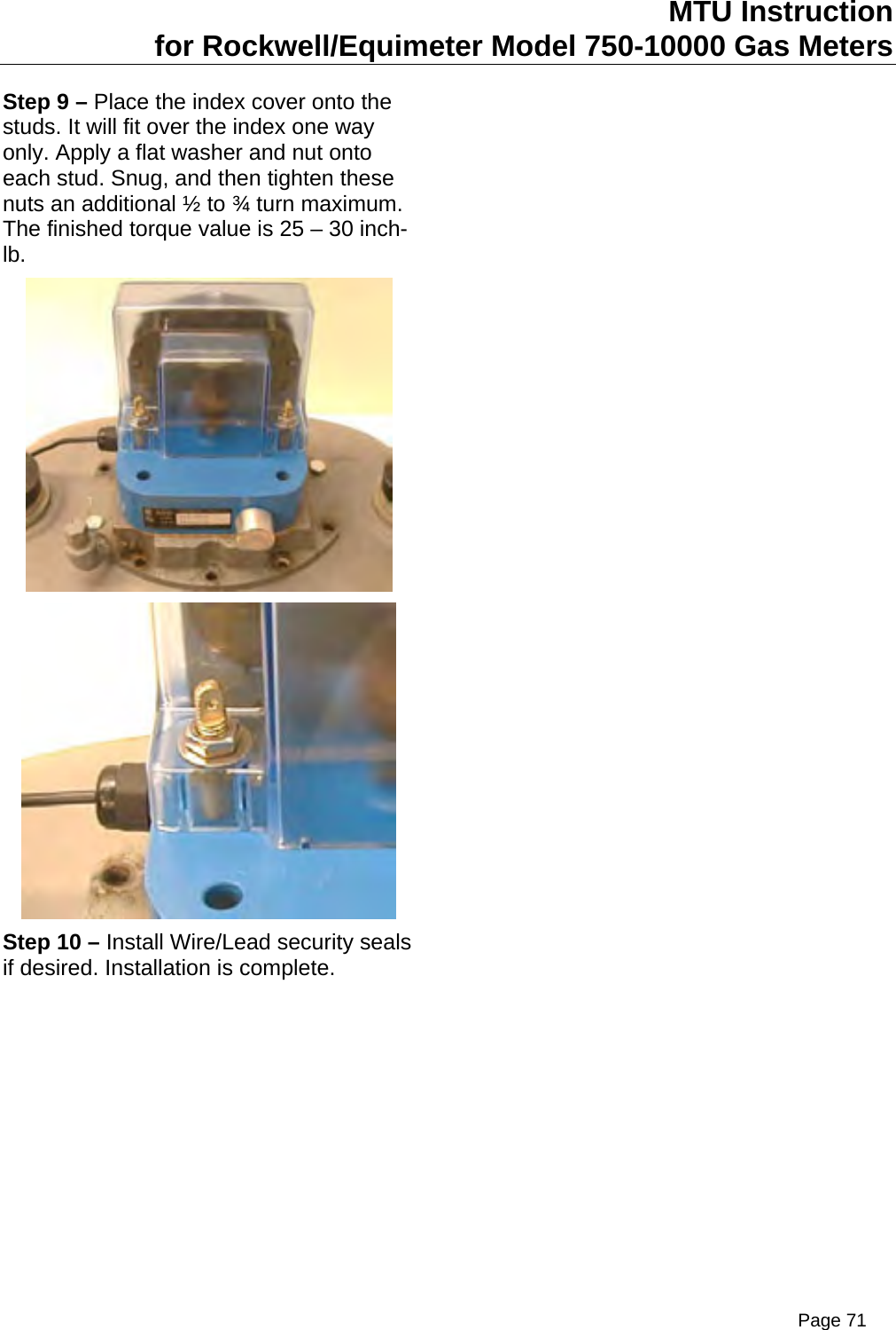 Page 71 of Aclara Technologies 11583-2 TRANSMITTER FOR METER READING User Manual