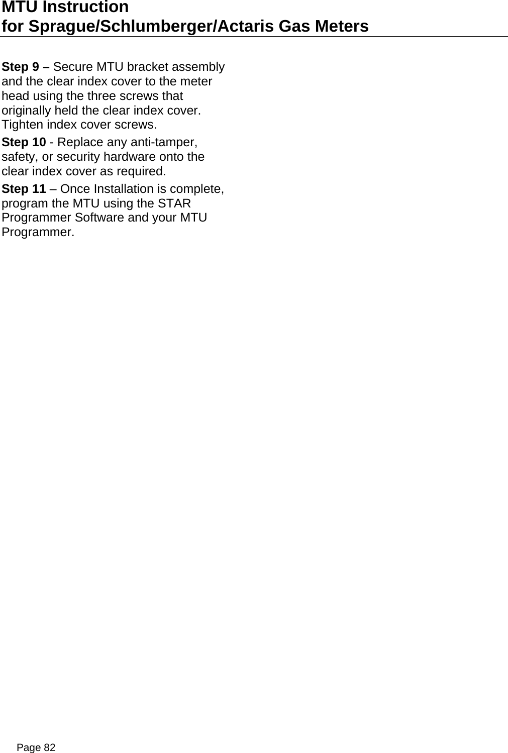 Page 82 of Aclara Technologies 11583-2 TRANSMITTER FOR METER READING User Manual