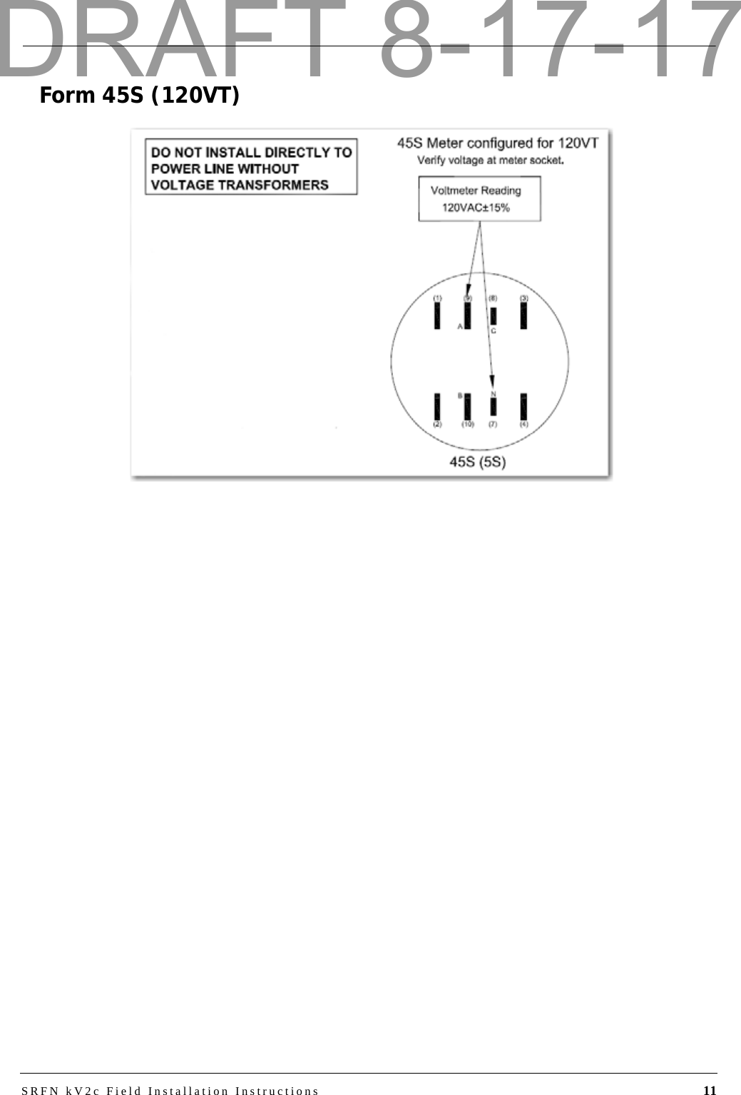 SRFN kV2c Field Installation Instructions 11Form 45S (120VT)DRAFT 8-17-17