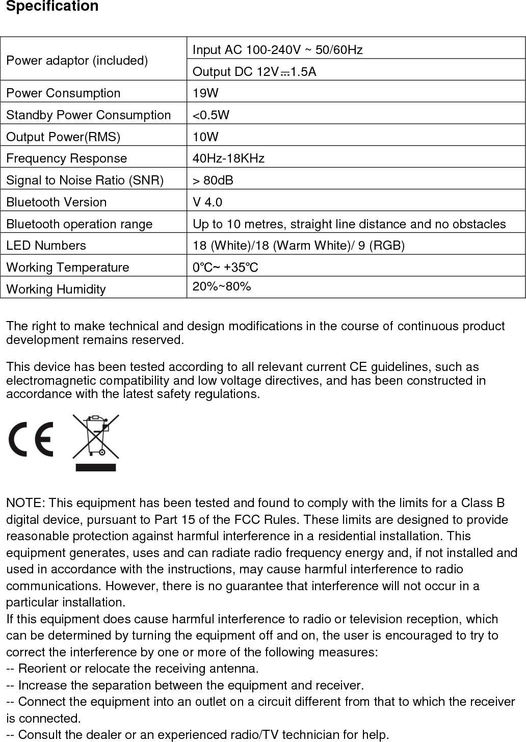 CAUTION: Any changes or modifications not expressly approved by the party responsible for compliance could void the user’s authority to operate the equipment. 
