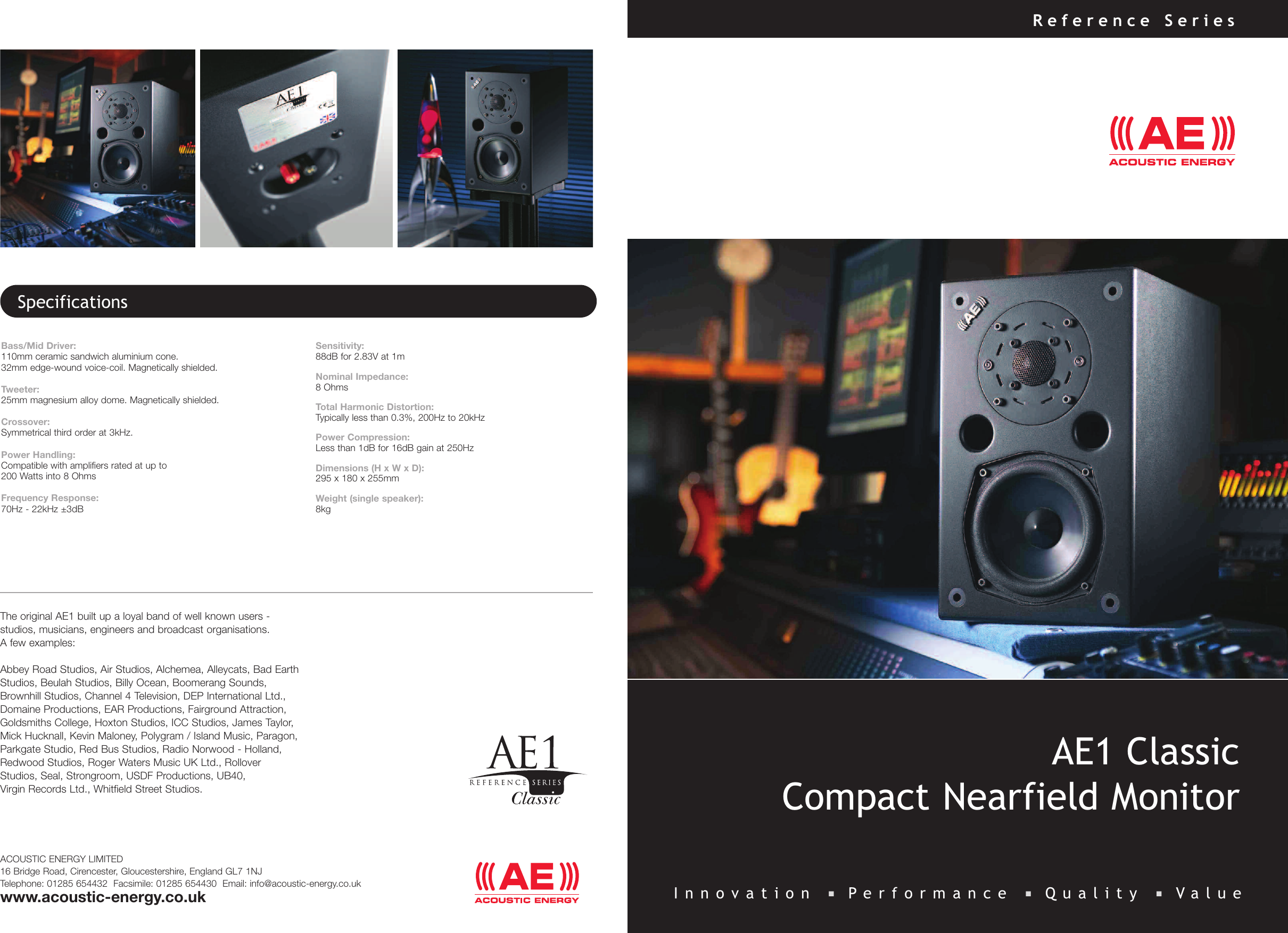 Page 1 of 2 - Acoustic-Energy Acoustic-Energy-Ae1-Classic-Users-Manual-  Acoustic-energy-ae1-classic-users-manual