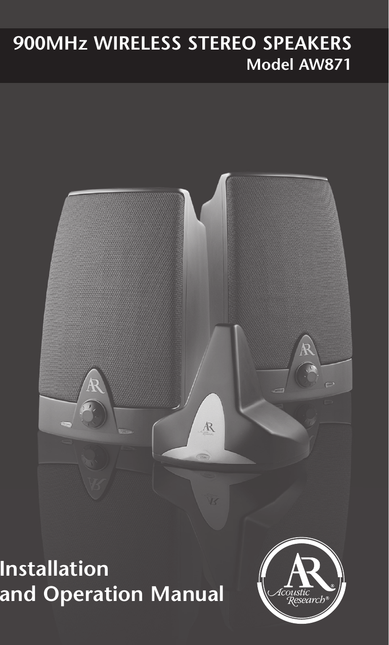 Page 1 of 12 - Acoustic-Research Acoustic-Research-Aw-871-Users-Manual-  Acoustic-research-aw-871-users-manual