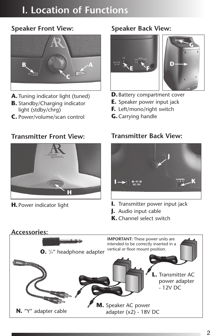 Page 3 of 12 - Acoustic-Research Acoustic-Research-Aw-871-Users-Manual-  Acoustic-research-aw-871-users-manual
