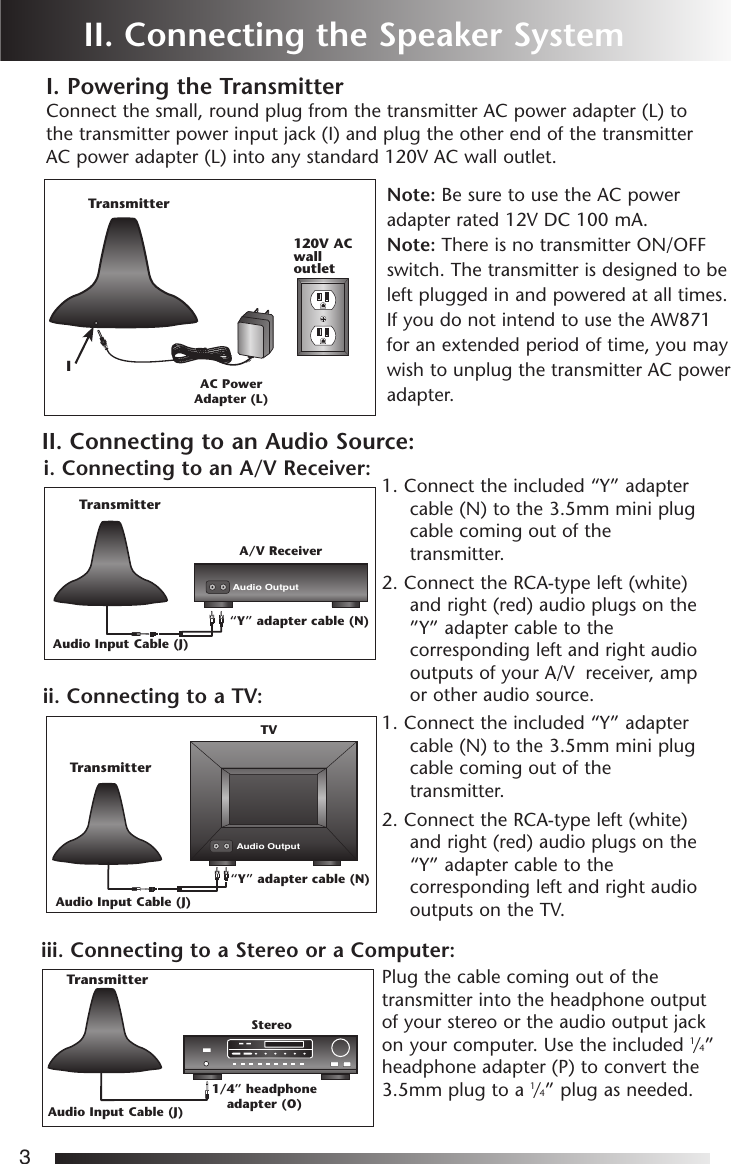 Page 4 of 12 - Acoustic-Research Acoustic-Research-Aw-871-Users-Manual-  Acoustic-research-aw-871-users-manual
