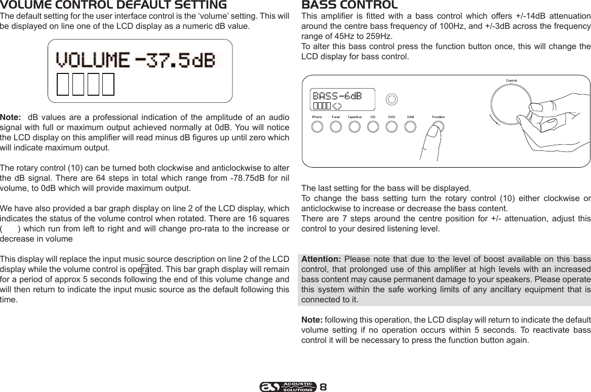 Page 8 of 12 - Acoustical-Solutions Acoustical-Solutions-Sp-101-Users-Manual-  Acoustical-solutions-sp-101-users-manual