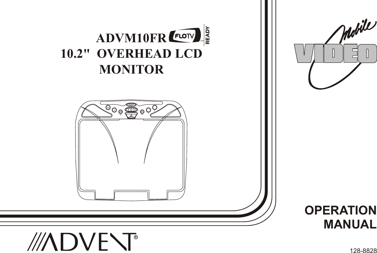 ON AUTOOFFOPERATIONMANUAL128-8828ADVM10FR10.2&quot;  OVERHEAD LCDMONITOR R