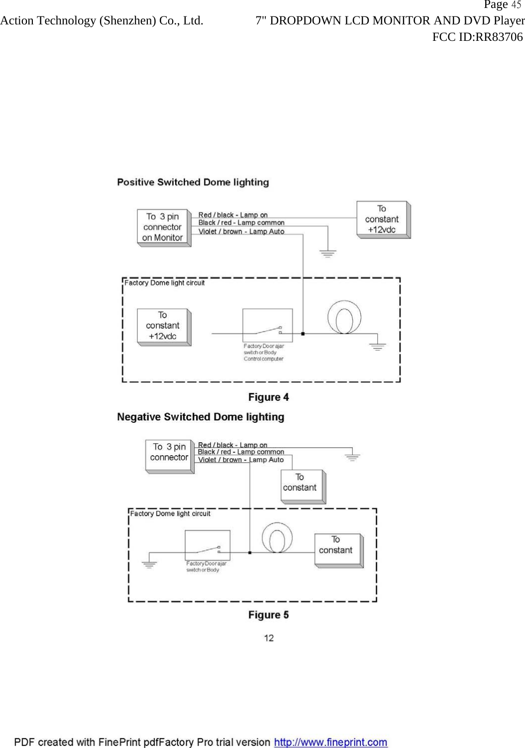                   Page 45Action Technology (Shenzhen) Co., Ltd. 7" DROPDOWN LCD MONITOR AND DVD Player                                                                    FCC ID:RR83706  