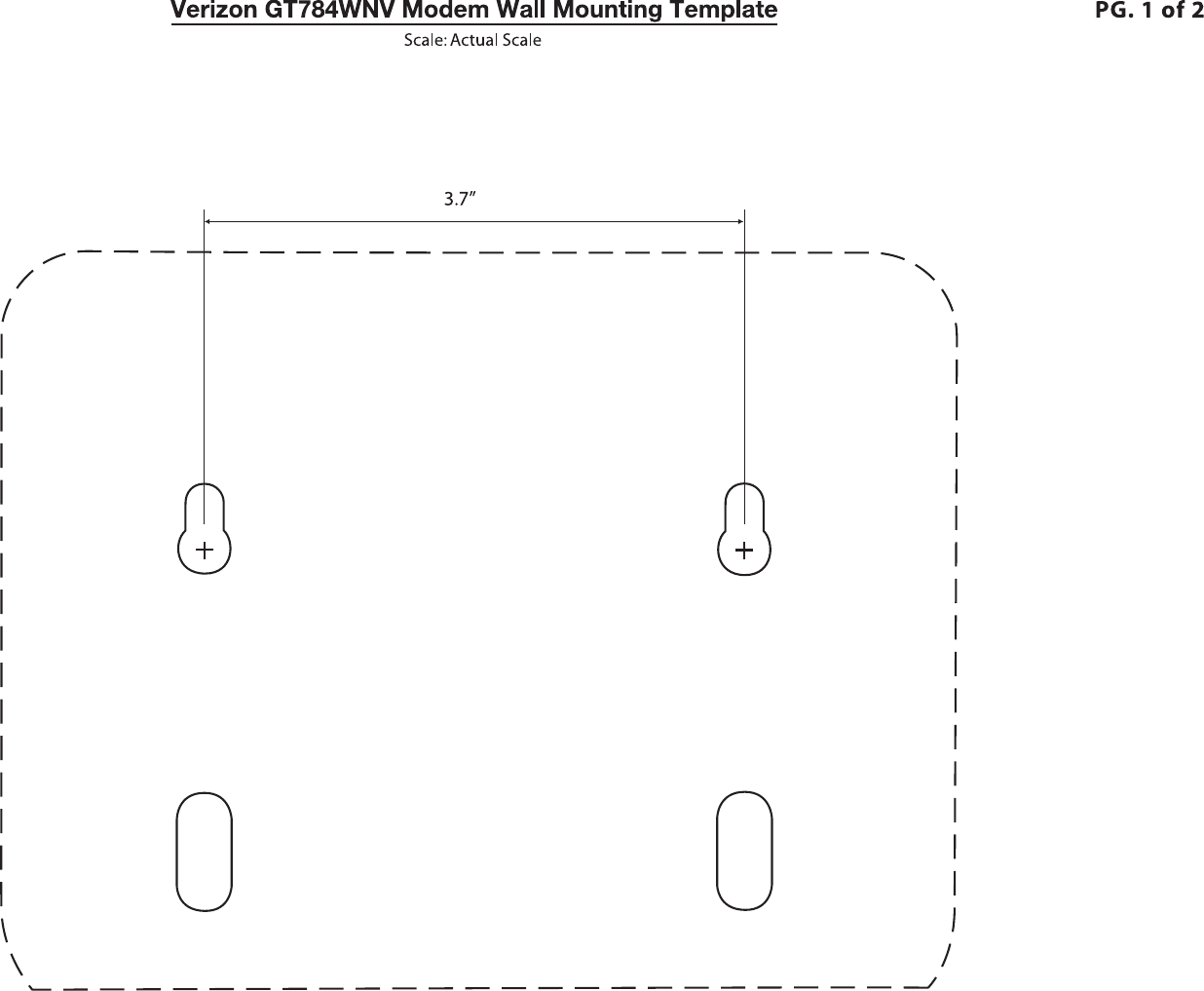 Page 1 of 2 - Actiontec Actiontec-Gt784Wnv-For-Verizon-Dsl-Quick-Reference-Guide GT784WNV Wall Mount