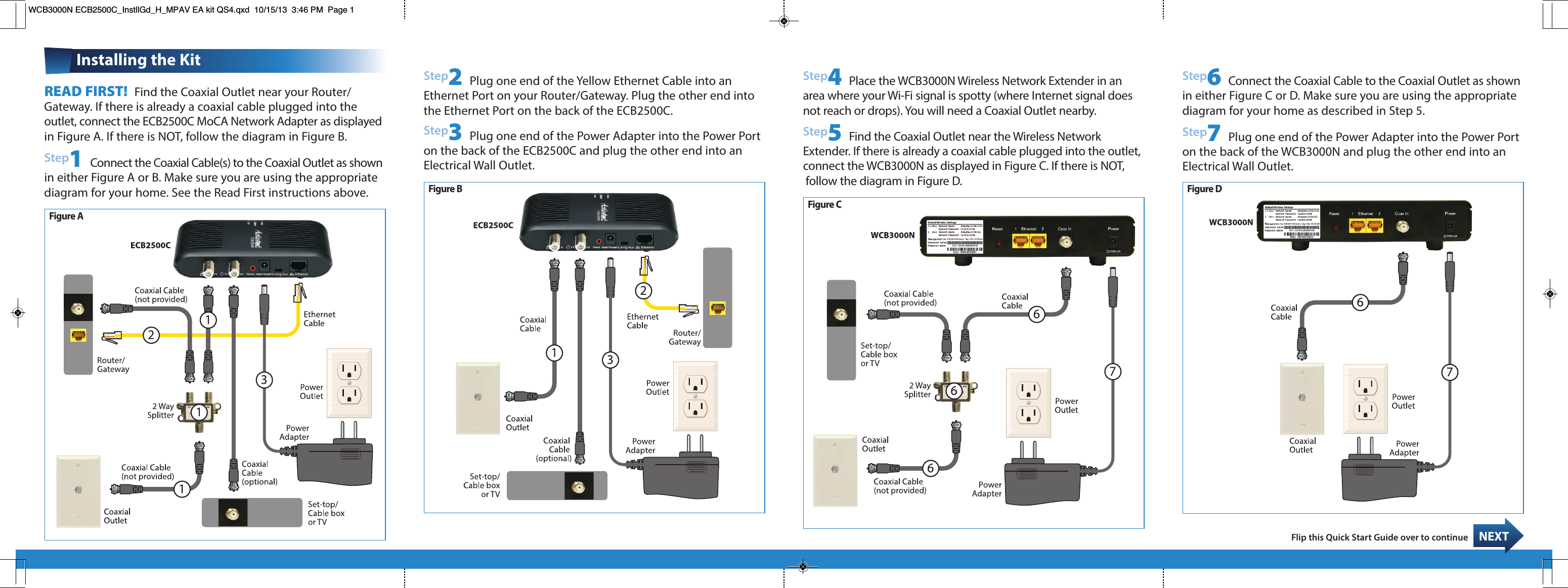 Page 1 of 2 - Actiontec Actiontec-Wcb3000N-Quick-Start-Guide Wireless Network Extender WCB3000N Kit Quick Start Guide