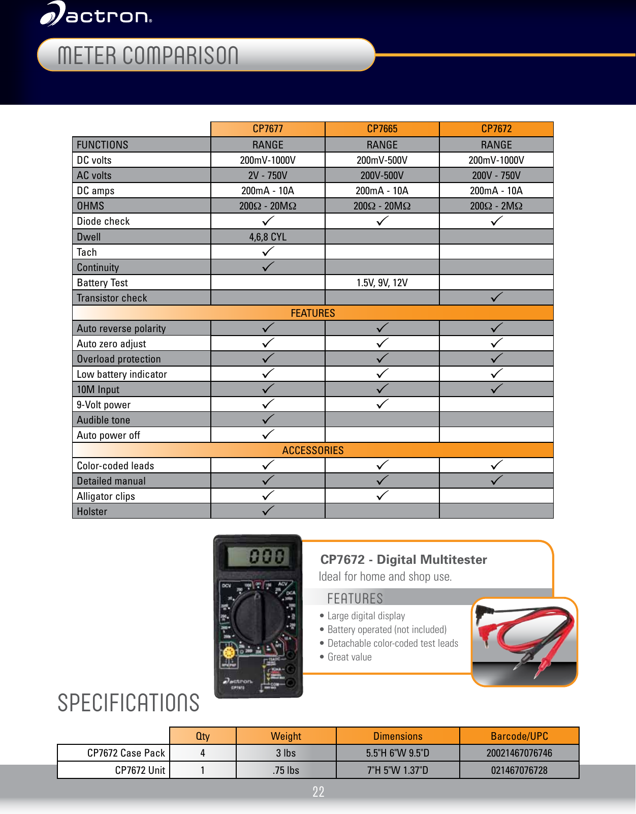 Page 1 of 1 - Actron Actron-Cp7672-Product-Brochure-  Actron-cp7672-product-brochure