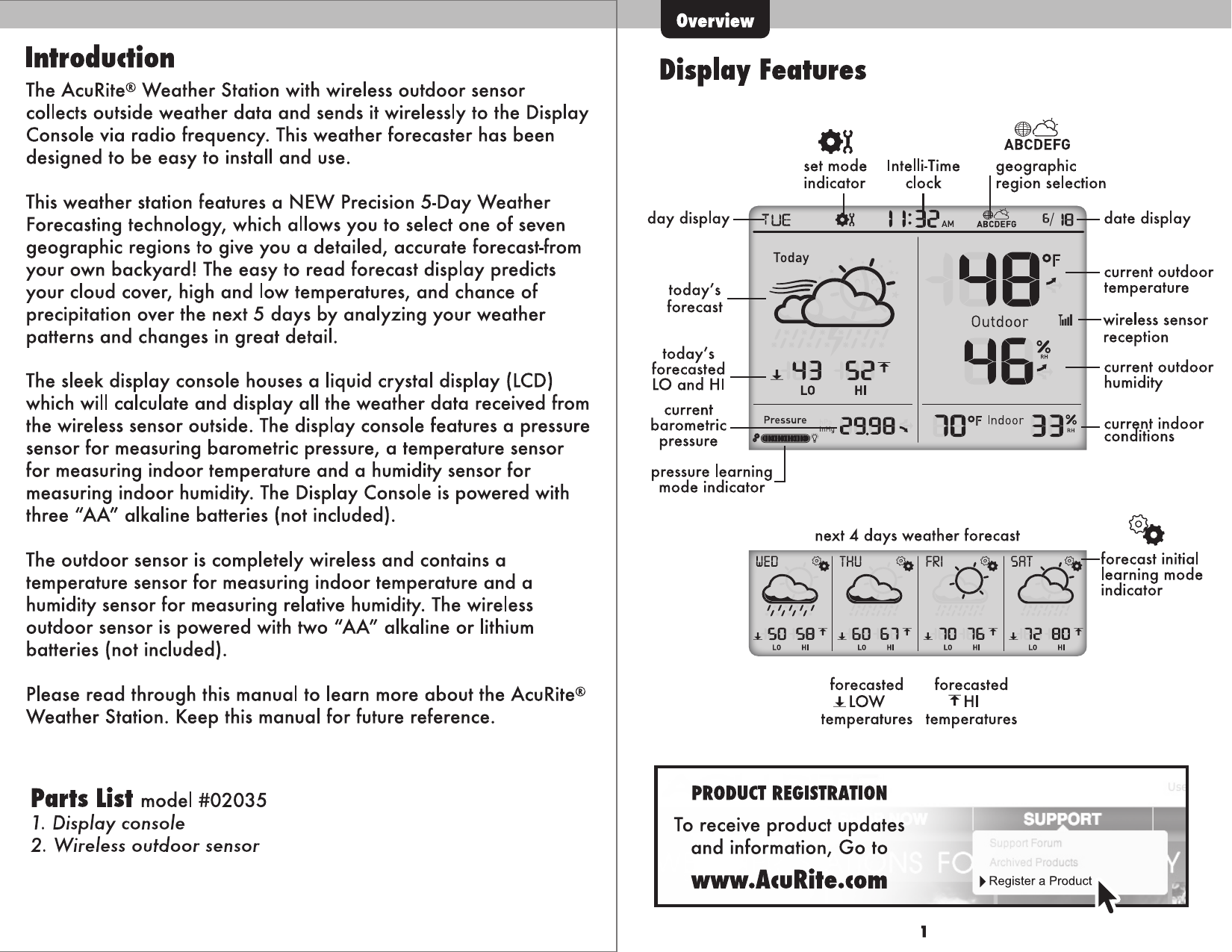 Page 2 of 8 - Acu-Rite Acu-Rite-2035-Users-Manual- 02035-instructions  Acu-rite-2035-users-manual