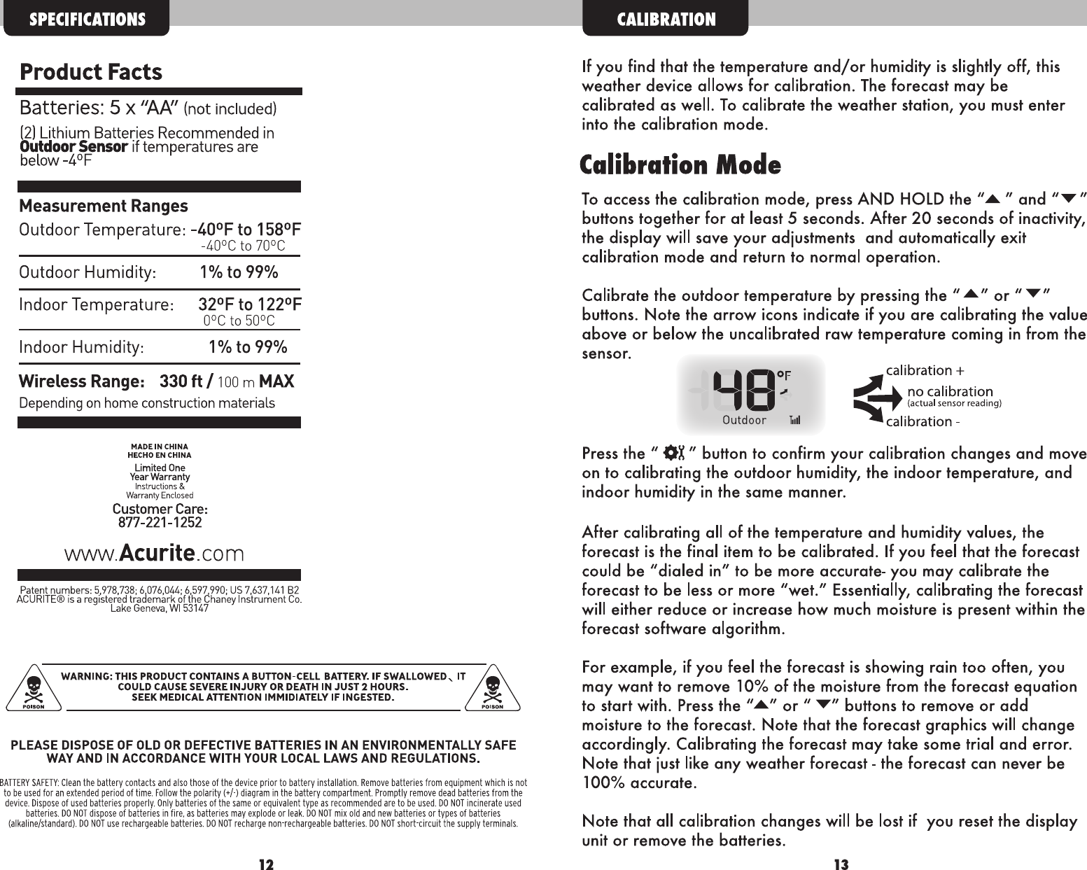 Page 8 of 8 - Acu-Rite Acu-Rite-2035-Users-Manual- 02035-instructions  Acu-rite-2035-users-manual