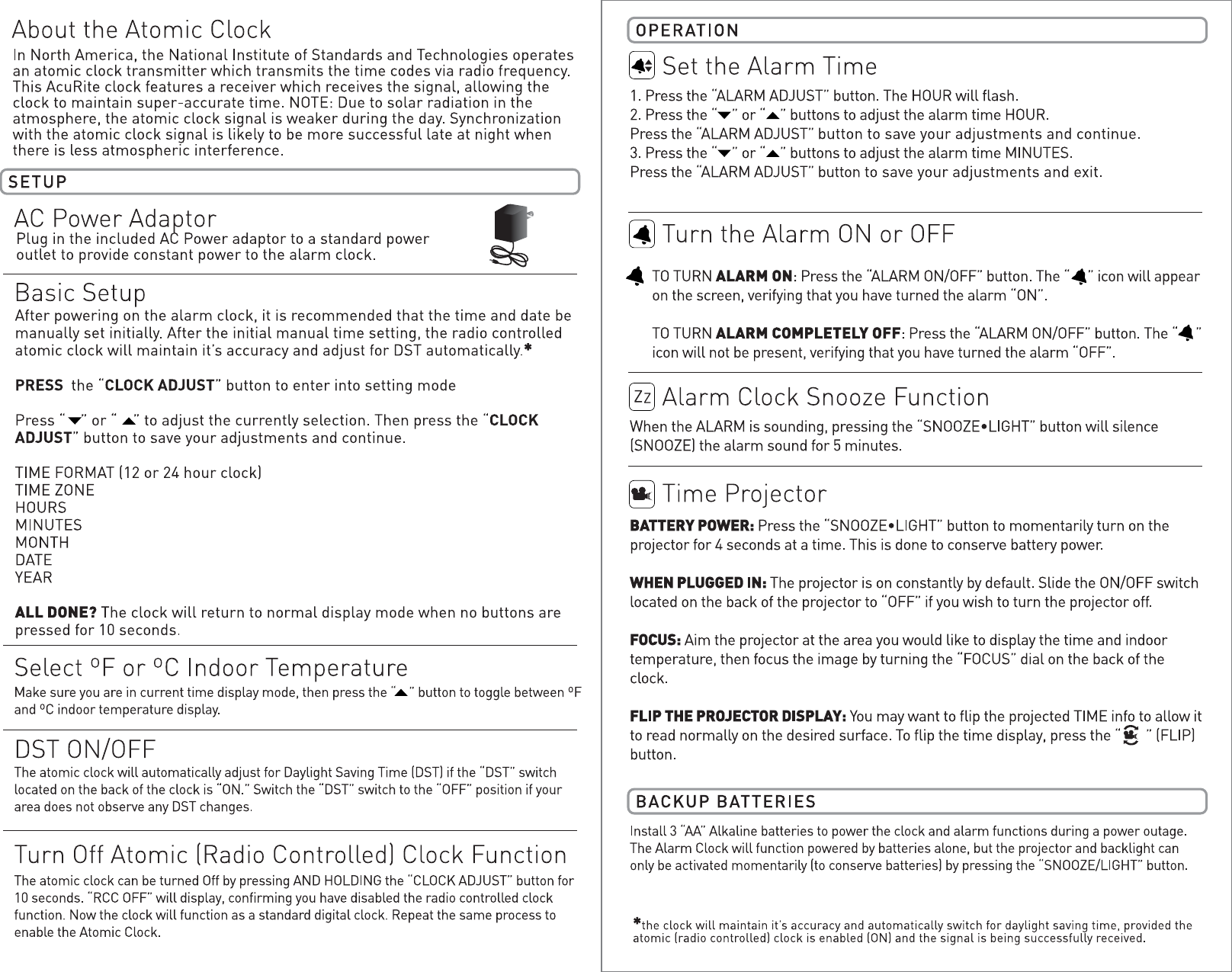 Page 2 of 2 - Acu-Rite Acu-Rite-Acu-Rite-Clock-13239Ccd-Users-Manual- 13239CCDI-instructions  Acu-rite-acu-rite-clock-13239ccd-users-manual