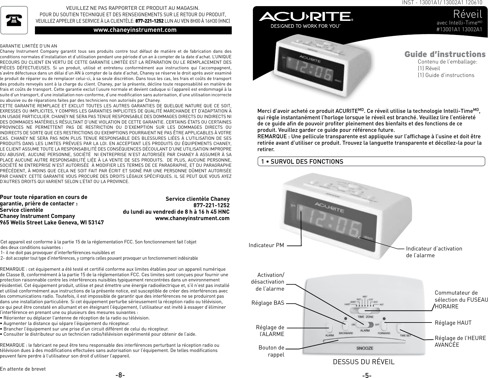 Page 3 of 4 - Acu-Rite Acu-Rite-Acu-Rite-Clock-Radio-120610-Users-Manual-  Acu-rite-acu-rite-clock-radio-120610-users-manual
