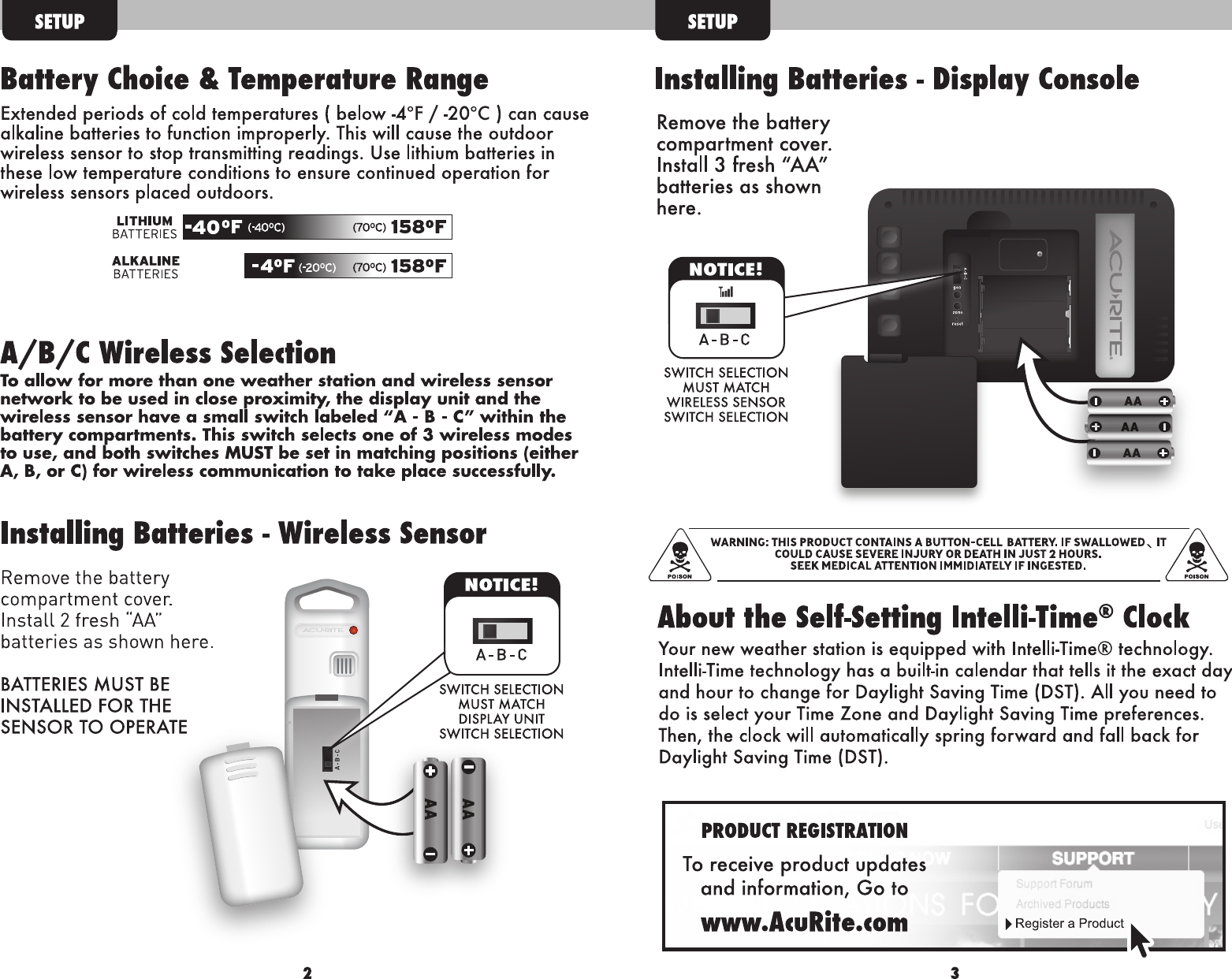 Page 3 of 8 - Acu-Rite Acu-Rite-Acu-Rite-Weather-Radio-2005-Users-Manual- 02005-instructions  Acu-rite-acu-rite-weather-radio-2005-users-manual