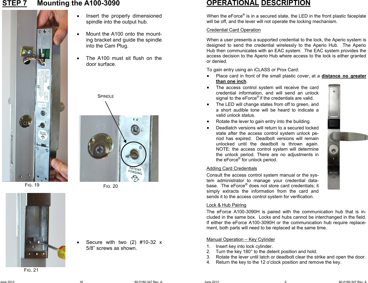 Page 5 of 10 - Adams Rite  A100-3090 Owner's Manual & Installation Instructions A100-3090H 80-0180-347 A
