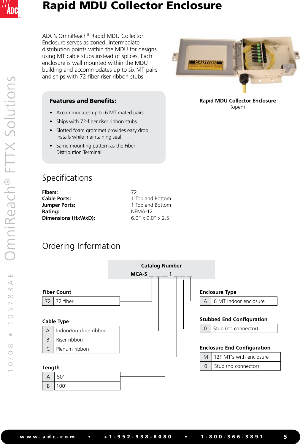 Page 5 of 8 - Adc Adc-Omnireach-Mdu-Rapid-Fiber-System-Users-Manual- 105783AE OmniReach® FTTX Solutions  Adc-omnireach-mdu-rapid-fiber-system-users-manual