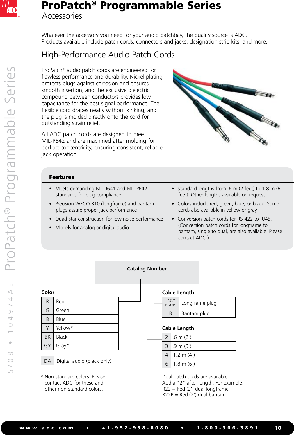 Page 10 of 12 - Adc Adc-Propatch-Programmable-Series-Users-Manual- ProPatch® Programmable Series High-Density Patching System - 104974AE  Adc-propatch-programmable-series-users-manual