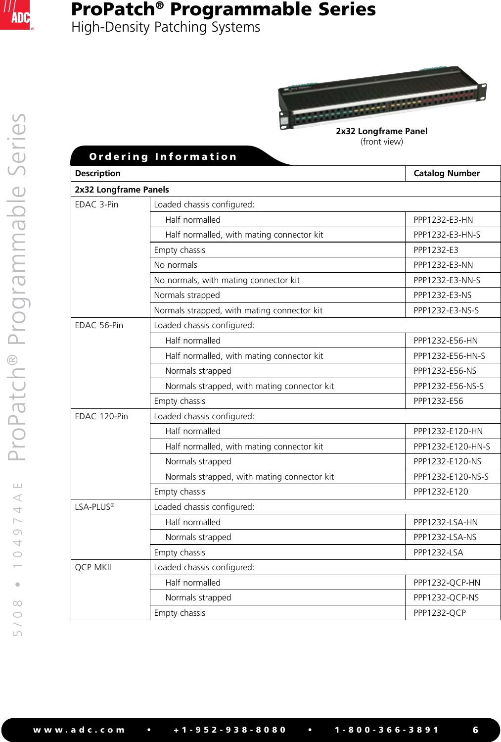 Page 6 of 12 - Adc Adc-Propatch-Programmable-Series-Users-Manual- ProPatch® Programmable Series High-Density Patching System - 104974AE  Adc-propatch-programmable-series-users-manual